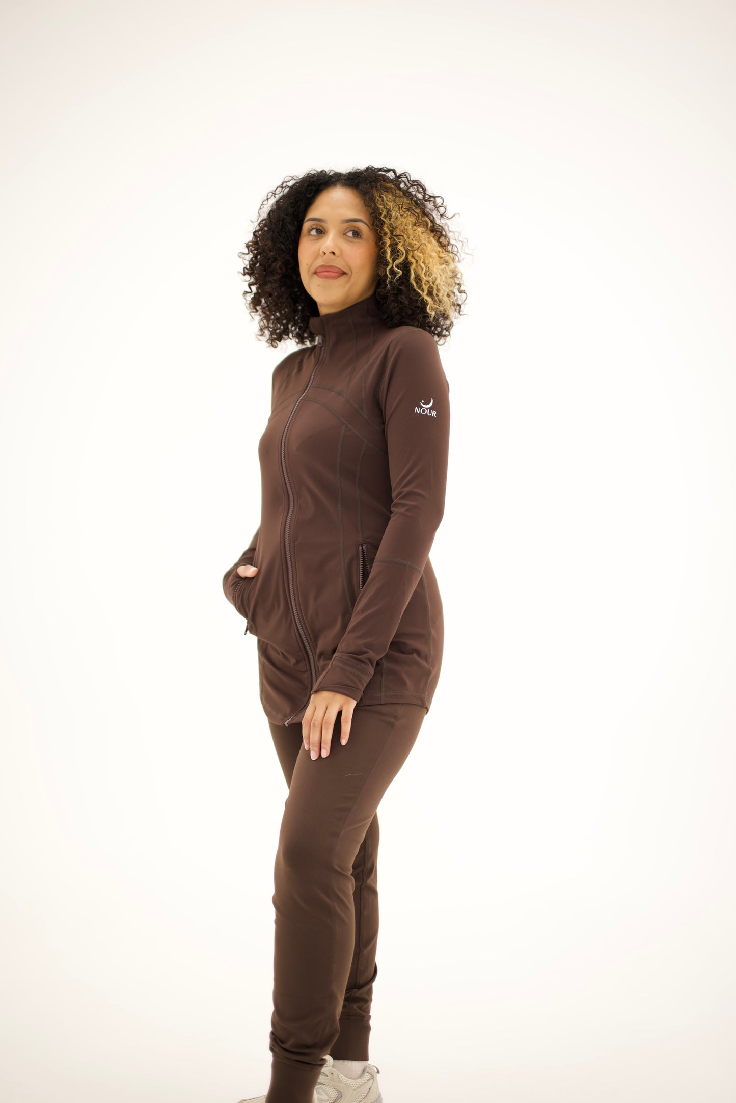 Yasmine Pilates Jacket Espresso